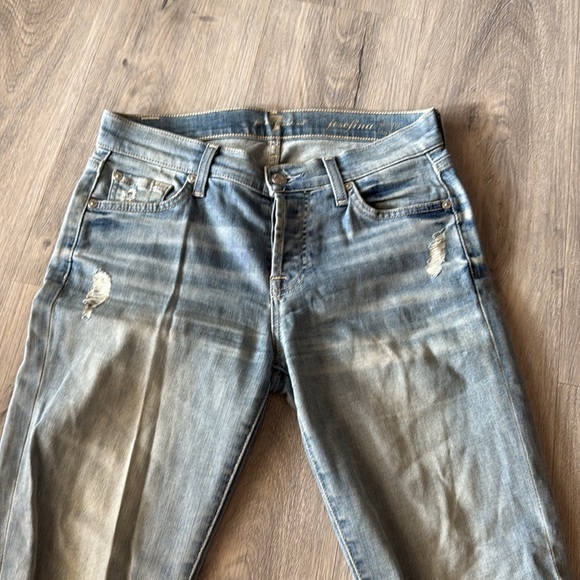 7 for all mankind, Josephine Boyfriend, skinny blue denim jeans, size 23 - Picture 5 of 12